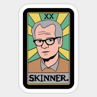 BF Skinner Tarot Card - Behavioral Psychology - Applied Behavior Analysis Reinforcement Sticker